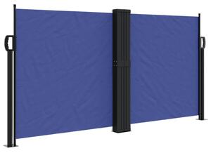Infällbar sidomarkis blå 120x600 cm