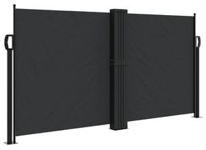 Infällbar sidomarkis svart 120x600 cm