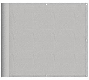 Balkongskärm ljusgrå 90x500 cm 100% polyester oxford