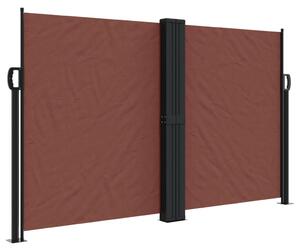 Infällbar sidomarkis brun 140x600 cm