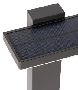 Utomhusstolpe mörkgrå 80 cm inkl LED och halvljus på sol - Sunnie