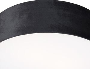 Taklampa svart 40 cm med gyllene insida - Trumma