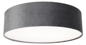 Modern taklampa grå 40 cm med guldinredning - Trumma