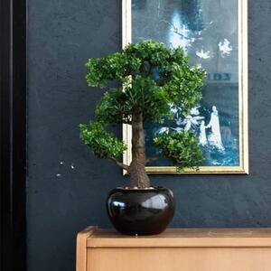 Emerald Konstväxt bonsaiträd fikus mini grön 47 cm 420006