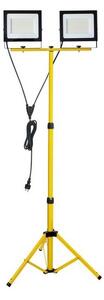 LED Strålkastare med ett stativ TIGRA 2xLED/100W/230V 4000K IP54 svart/gul