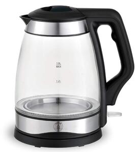Herzberg HG-5044: 1,8 l elektrisk vattenkokare i glas med LED-ljusindikator