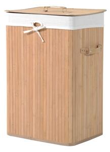 Fällbar Tvättkorg 72L Bambu Canvaspåse
