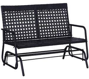2-Sits Gungbänk i Polyrattan för Trädgården