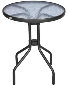 Runt Trädgårdsbord i Metall med Glas Ø60 cm