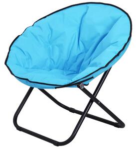 Hopfällbar Campingstol Blå Oxford Tyg 80x80x75 cm