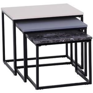 Modernt soffbord med metallunderrede i MDF