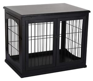 Svart Hundhus med Bordsyta, Inomhusbruk 81x58,5x66 cm