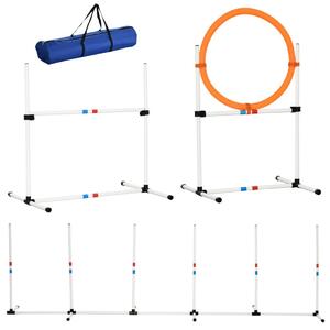 3-delad Hund Agility Set Vit/Gul med Väska