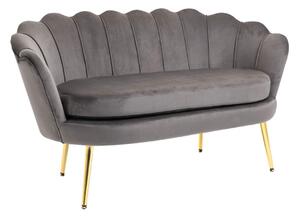 Elegant 2-sits Tygsoffa i Sammetspol1ter