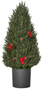 Konstgjord Julgran 50cm med Bär & Kottar