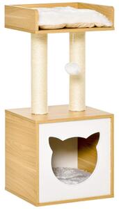 Kattträd med Grotta & Kuddar, Sisal, 81cm