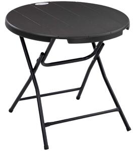 Runt Fällbart Trädgårdsbord Ø80 cm Mörkgrå