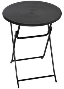 Runt fällbart trädgårdsbord Ø60 cm mörkgrå