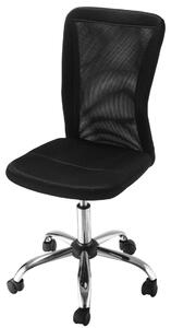 Ergonomisk Kontorsstol Svart, Justerbar Ryggstöd