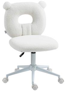 Höj- och sänkbar teddy fleece kontorsstol