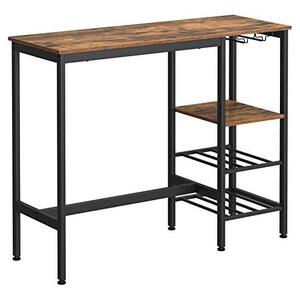 Industriellt Barbord med Vinglashållare 110x40x90 cm