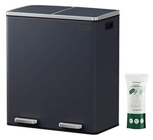 Dubbel soptunna 2x30L med Soft Close och lukttätning