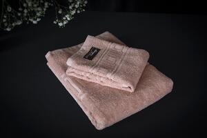 Dusty pink towels stor & liten