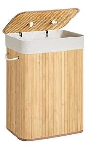 XL Bambu Tvättkorg med Tvättbart Foder, 72L