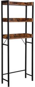 Industriell Toaletthylla med 3 Hyllor Vintage Brun