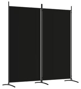 Rumsavdelare 2 panel svart 175x180 cm tyg