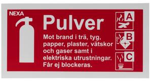 BSP-1020 Skylt för pulversläckare