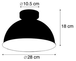 Smart taklampa svart med guld 28 cm inkl Wifi A60 - Magnax
