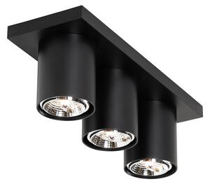 Modern takspotlight svart 3-ljus - Tubo