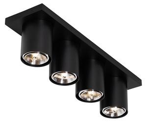 Modern takspotlight svart 4-ljus - Tubo