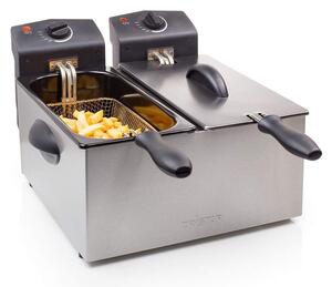 Fritös Dubbel 2x3L 2x1800W Rostfri