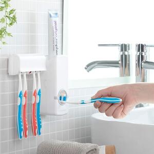 Tandkrämsdispenser & Tandborsthållare - Praktisk, Hygienisk
