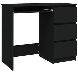 Skrivbord svart 90x45x76 cm konstruerat trä