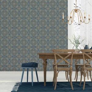 Noordwand Homestyle Tapet Portugese Tiles brun och blå