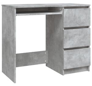 Skrivbord betonggrå 90x45x76 cm konstruerat trä