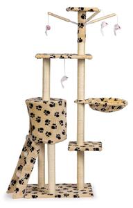 Kattträd 138 cm med hängmatta och sisalrep