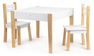 Barnbord & Stolar Set - Furu, Förvaring, Avtagbar Skiva