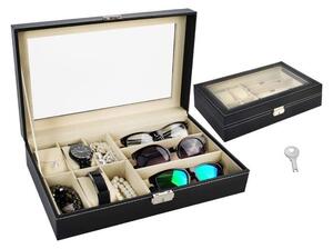 Elegant Förvaringsbox med Lås för Klockor & Glasögon