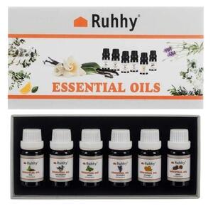 Eteriska Oljor Set - 6 Dofter, 10 ml Aromaterapi