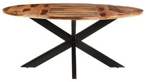 Matbord runt 175x75 cm massivt akaciaträ med sheshamyta