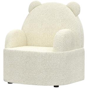 Beige barnfåtölj i teddyfleece, björnform