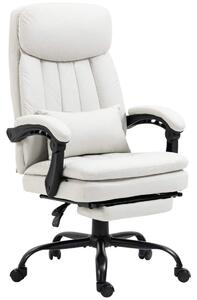 Ergonomisk kontorsstol med massage, krämvit