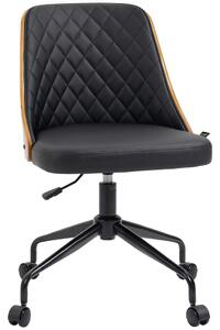 Ergonomisk höj- och sänkbar kontorsstol svart