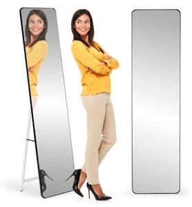 Stående rektangulär spegel, smal ram 148 cm