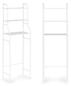 Hög badrumshylla i aluminium med 3 plan