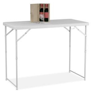 Hopfällbart trädgårdsbord, höjdjusterbart